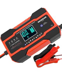 Brandnew  NC201 10-Amp Battery Charger, Smart Trickle Charger 12V 24V Car Battery Charger Fully Automatic Maintainer Desulfator w/Temp Compensation fo