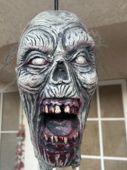 Hanging Zombie Head Prop