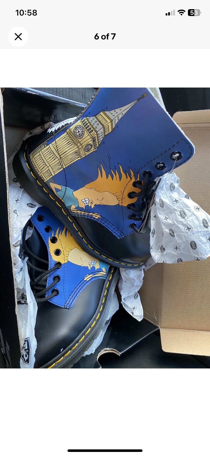  DR. MARTENS BEAVIS AND BUTT-HEAD LEATHER BOOTS