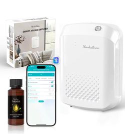 Waterless Essential Oil Diffuser, 2500 Sq.Ft Coverage, Bluetooth App Control, No-Noise Wall-Mounted Aroma Diffuser, 400ml, Perfect for Home, Hotel & O