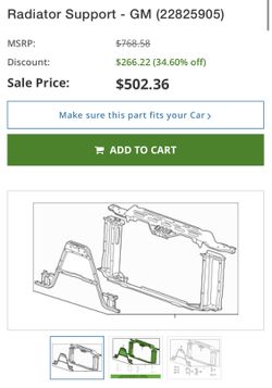 2011 - 2014 SILVERADO SIERRA 2(contact info removed) Radiator Support 