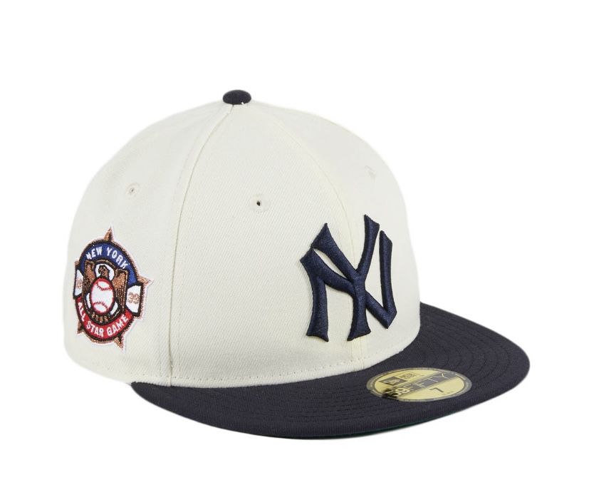 Exclusive New Era New York Yankees 1939 All Star Game Patch Hat White/Navy- Size 7