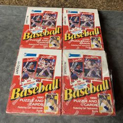 4 - Factory Sealed 1990 Donruss Baseball Card Wax Boxes