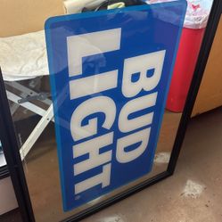 Bud Light Mirror Sign