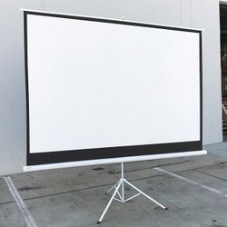 (Brand New) $65 Portable 100 Inch Tripod Stand Projector Screen Home Theater 16:9 Ratio, 87x49” View Area 