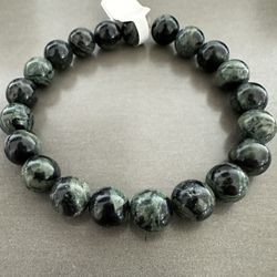 New, Men’s Kambaba Jasper Stone Bracelet. Jewelry Bag And Meaning Included.