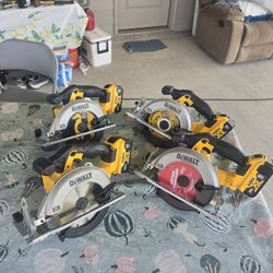 🔥$150 C/U - EACH🔥 DeWalt 20V MAX Cordless 6-1/2 in. Circular Saw and (1) 20V MAX 5.0Ah Battery NO CHARGER.