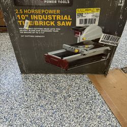 10 inch 15amp 2.5 horsepower wet tile saw brand new in box