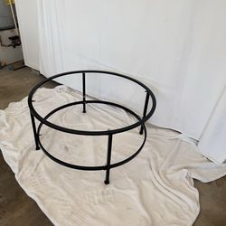 Two-tiered glass coffee table