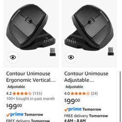 Open Box - OBO - Contour Unimouse Ergonomic Vertical Wireless Mouse