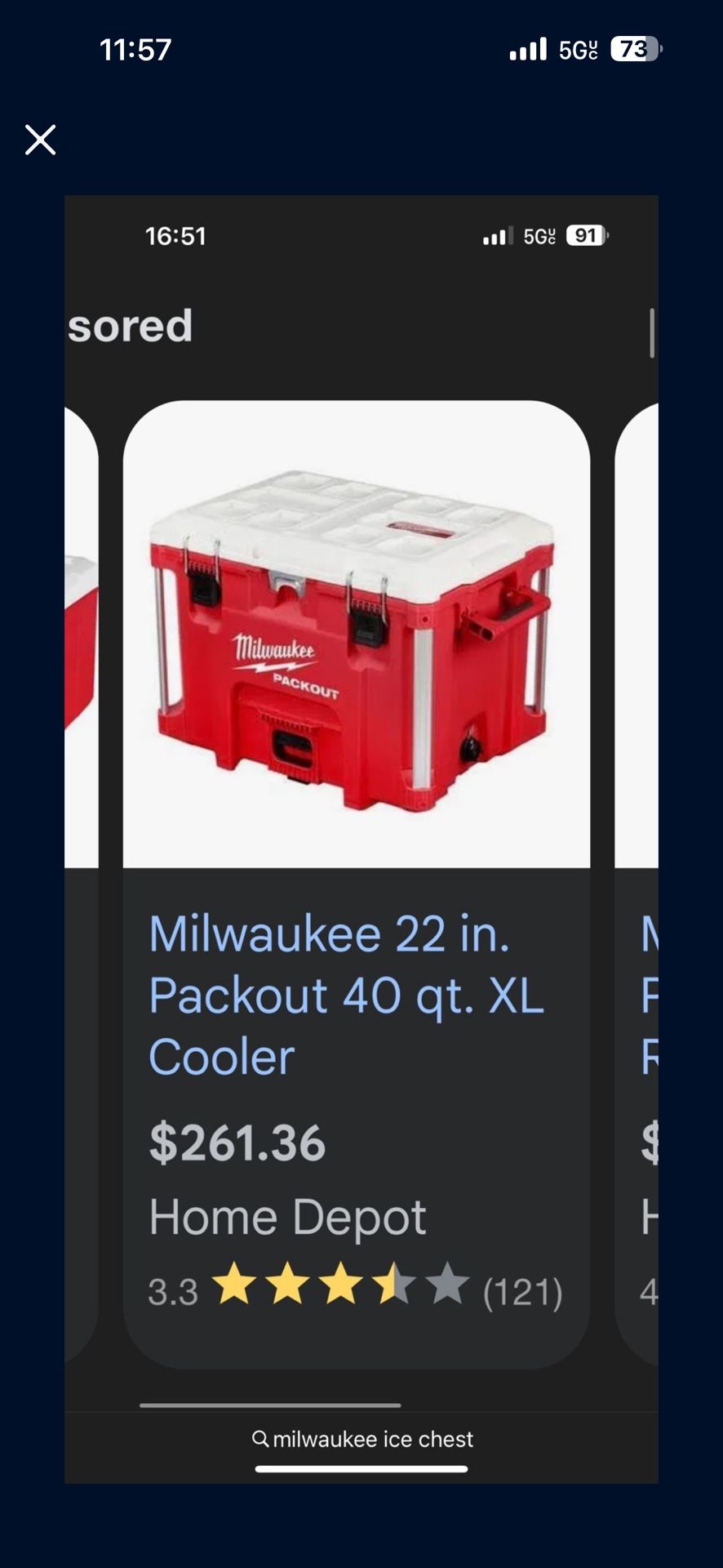 Milwaukee Packout Cooler Ice Chest