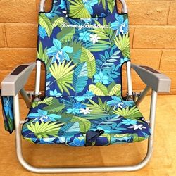 Tommy Bahama Backpack Cooler Chair with Storage Pouch, Towel Bar and adjusts to 5 positions