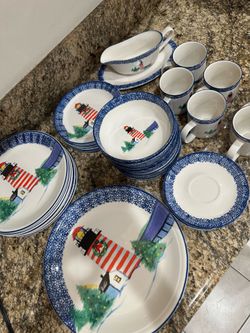 christmas dish set for 6