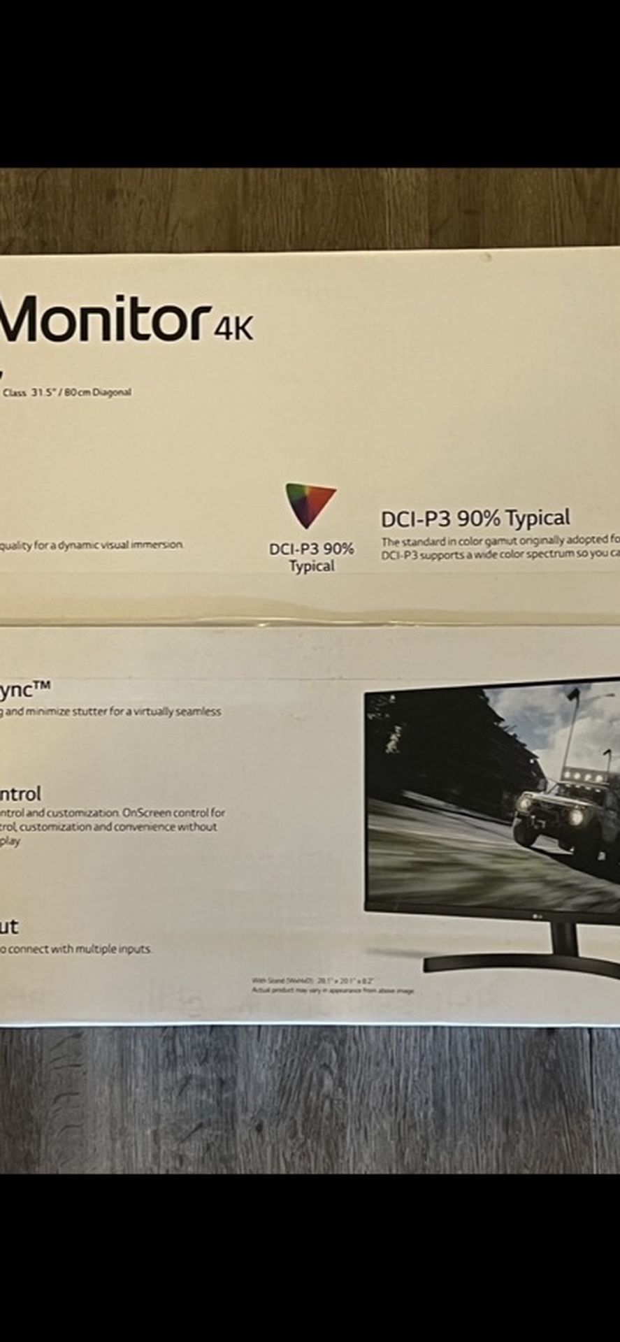 LG 32" 60HZ UHD HDR Monitor With FreeSync,