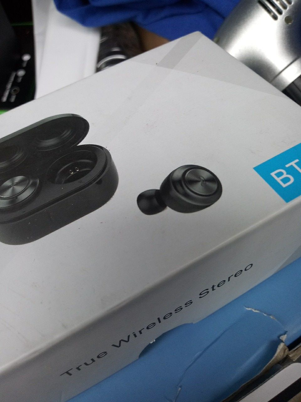 True wireless stereo in the ear earbuds