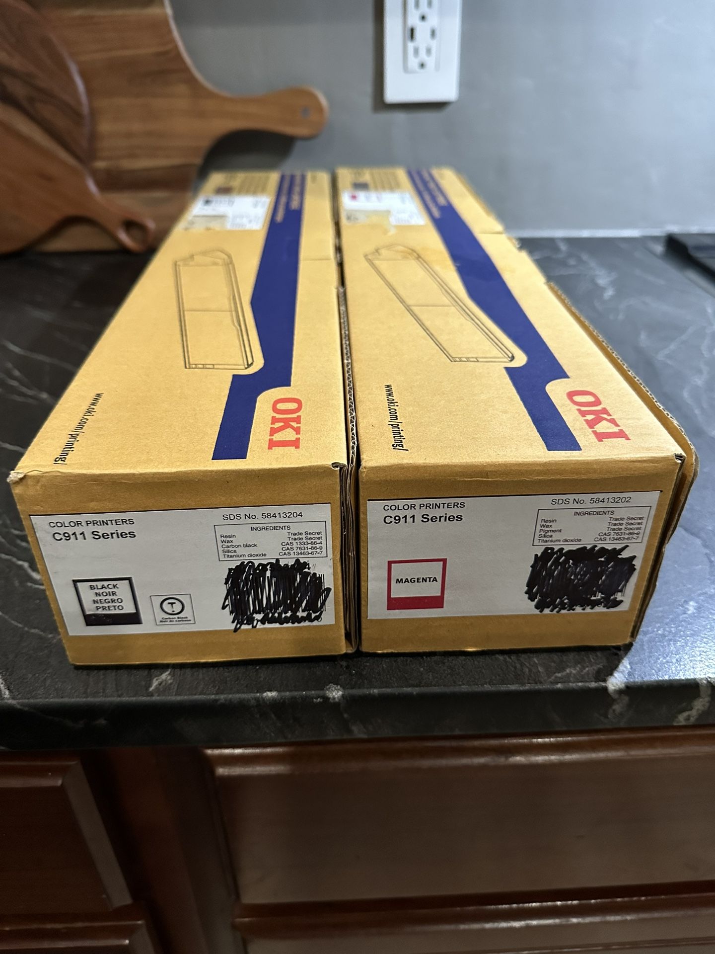 OKI C911 (1) Magenta & (3) Black Toner (NEW)