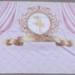 Bailarina Banner/happy Birthday 
