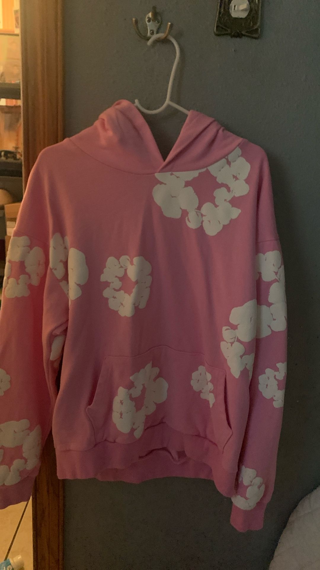 DENIM TEARS Denim Tears Pink Mono Wreath Hoodie | Grailed Pink