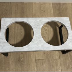 Marble Elevated Dog Bowl Stand