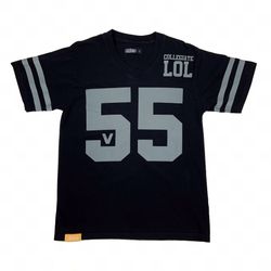 Rare LOL League Of Legends Collegiate Jersey Shirt Black #55 Size Large