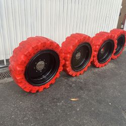 NEW!!! SKID STEER NON MARKING WHITE SOLID TIRES 30x12-20