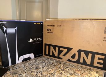 Custom Black and Red PS5 with 4k Monitor Bundle