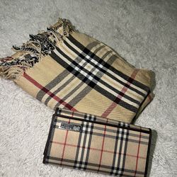 Burberry wallet And Scarf