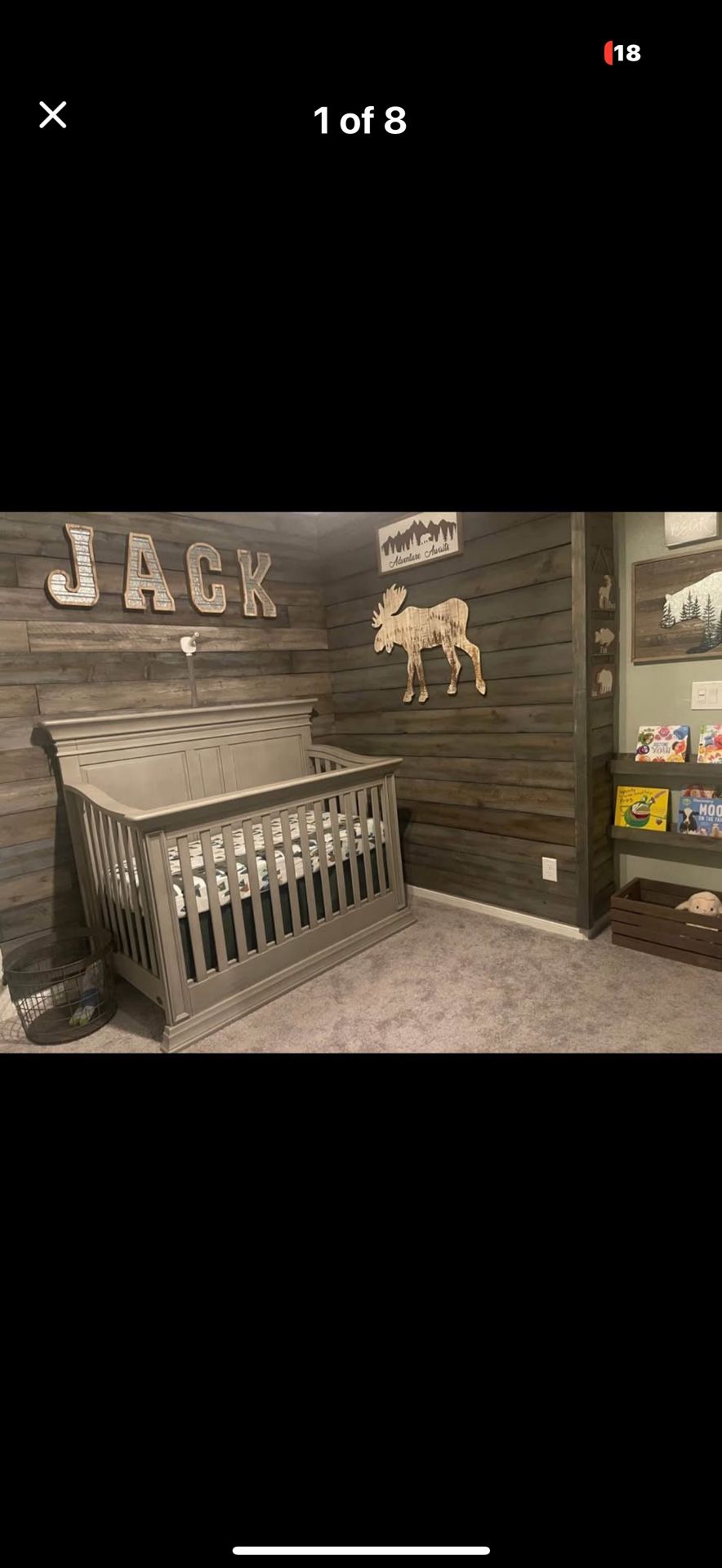 Baby Cache Vienna Lifetime Crib - Ash Gray (Convertible Crib)