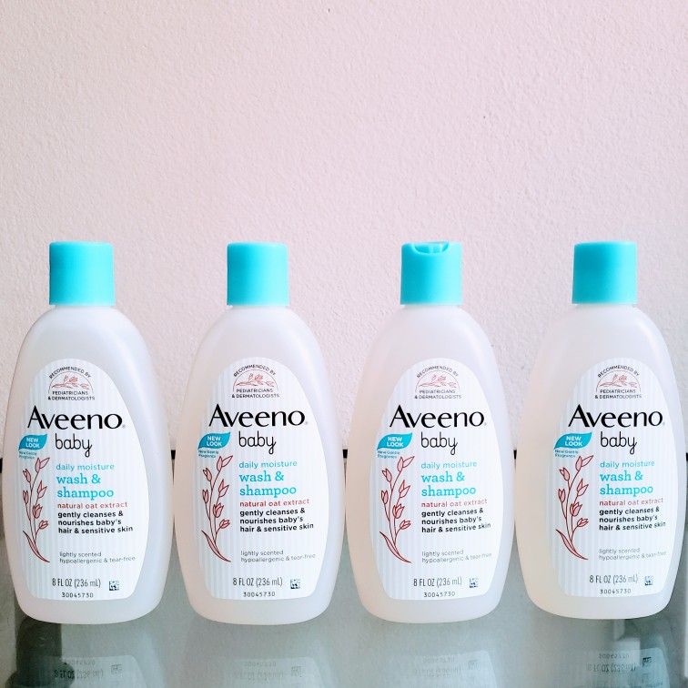 (4) Aveeno Baby Wash & Shampoo 8 oz - $12 For All FIRM
