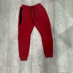 Red Nike Tech Sweat Pants 4th Generation 