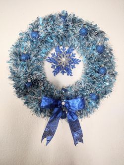 Blue & Silver Wreath