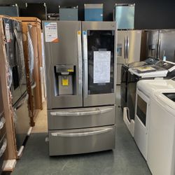 LG - 27.8 Cu. Ft. 4-Door French Door Smart Refrigerator with InstaView - Stainless Steel