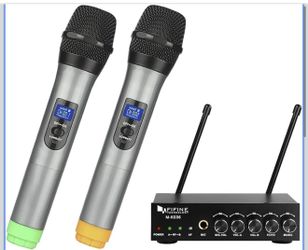FIFINE K036 UHF Dual Channel Wireless Handheld Microphone System