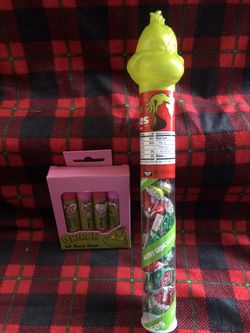 Grinch Lip Balm Set and Hershey Kisses