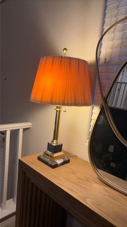 Marble and Brass Lamp