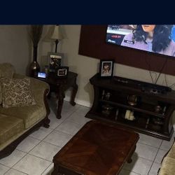 One Sofa, One Loveseat, 2 End tables and One Center table.