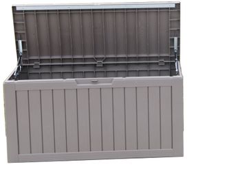 Deck Box 80 Gallon – Heavy Duty Resin Storage Box for Patio Cushions & Tools, Halloween Party
