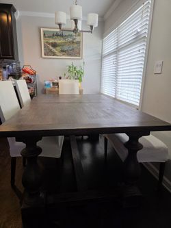 Restoration Hardware Dining Set (Table, 4 chairs, bench)