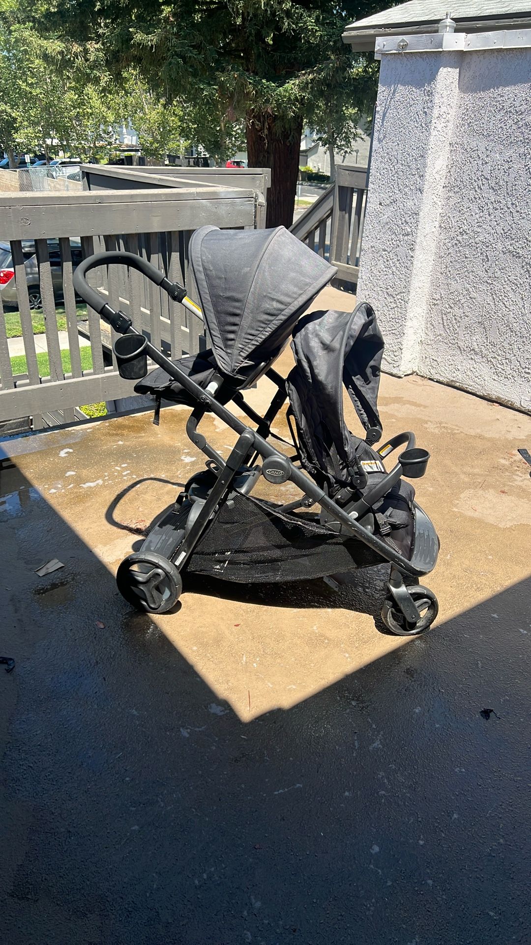 Graco double stroller new three seater