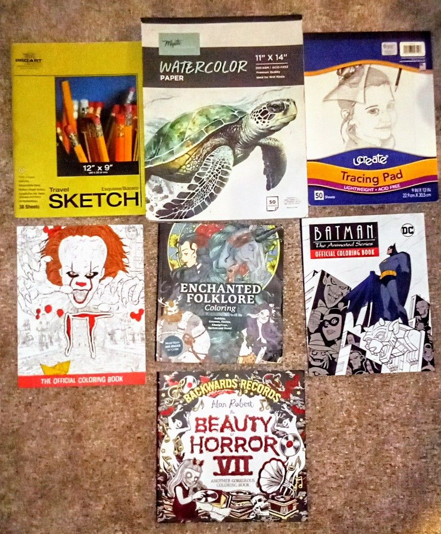 Brand New Coloring Books & Sketch Pads