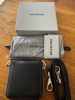 Balenciaga Bondage Square Zip Around Wallet /w Strap