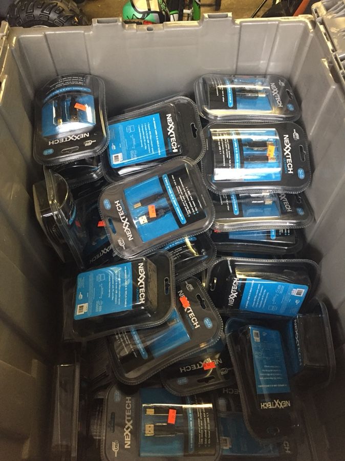 Tote full of printer cords 40+ pieces