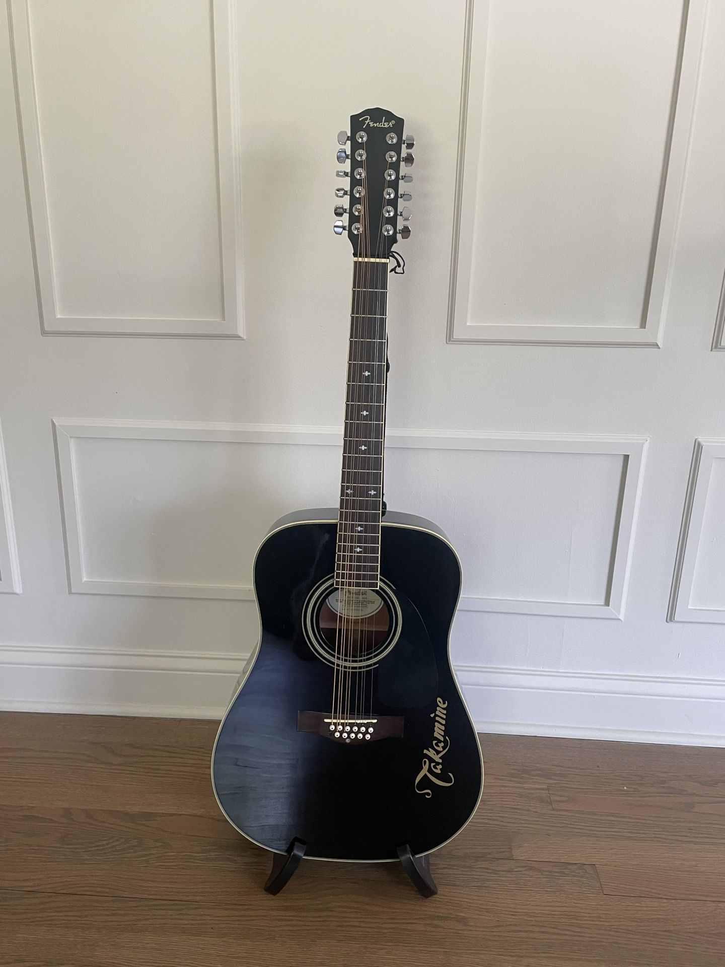 FENDER 12 STRING ACOUSTIC GUITAR DG-16-12 BLACK GLOSS