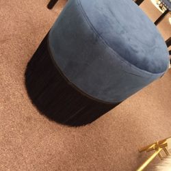 Blue & Black Ottoman 