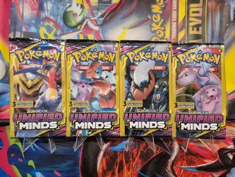 Pokemon Unified Minds Empty Booster Wrapper Art Set