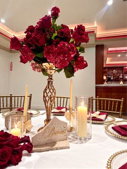 Gold flower vase