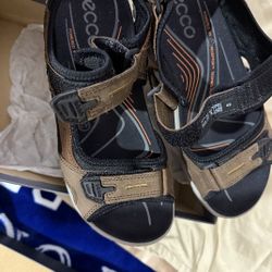 Two New Pair ecco Sandals Men's 8-8.5 Size