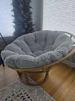 Papasan Chair Light Blue