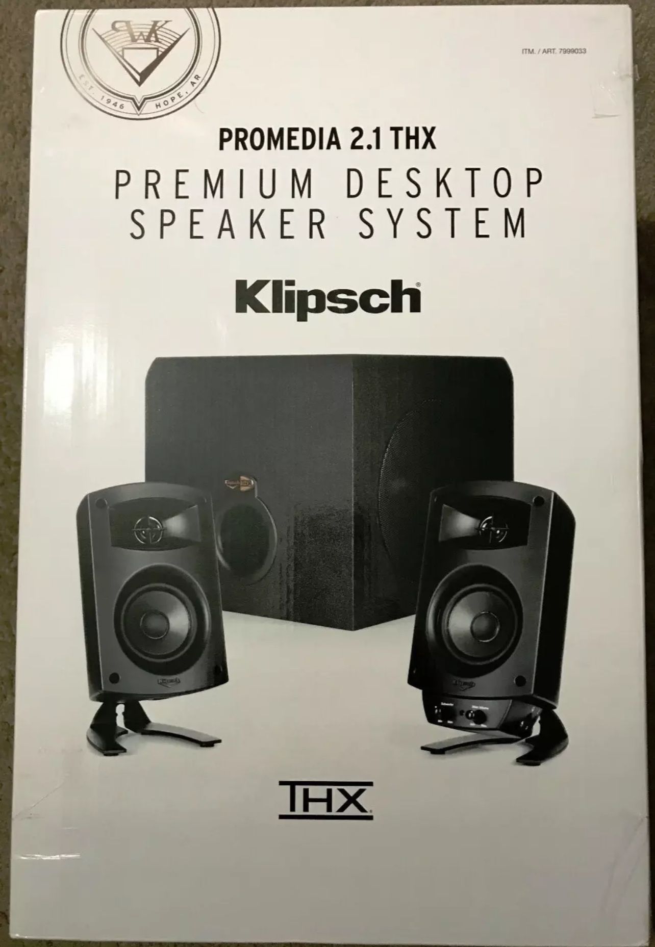 Klipsch ProMedia Computer Speaker System 2.1 THX Premium Desktop PC 200 W Black.