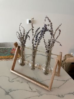 flower holder with lavender